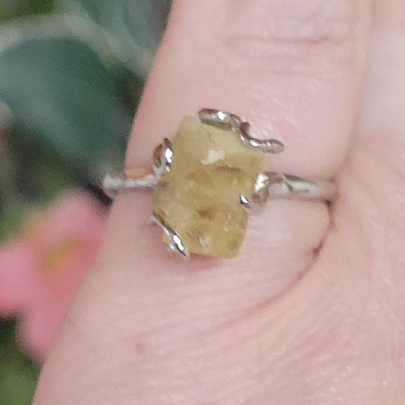 NATURAL POWERFUL HELIODOR STONE STERLING SILVER RING HANDMADE 925 - Picture 11 of 16